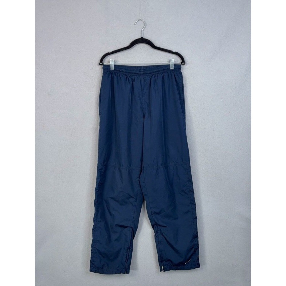 Vintage Nike Track Pants Men Medium Blue Athletic Baggy Windbreaker Joggers Y2K